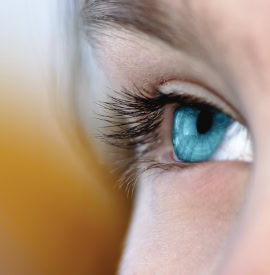 A close up of an eye